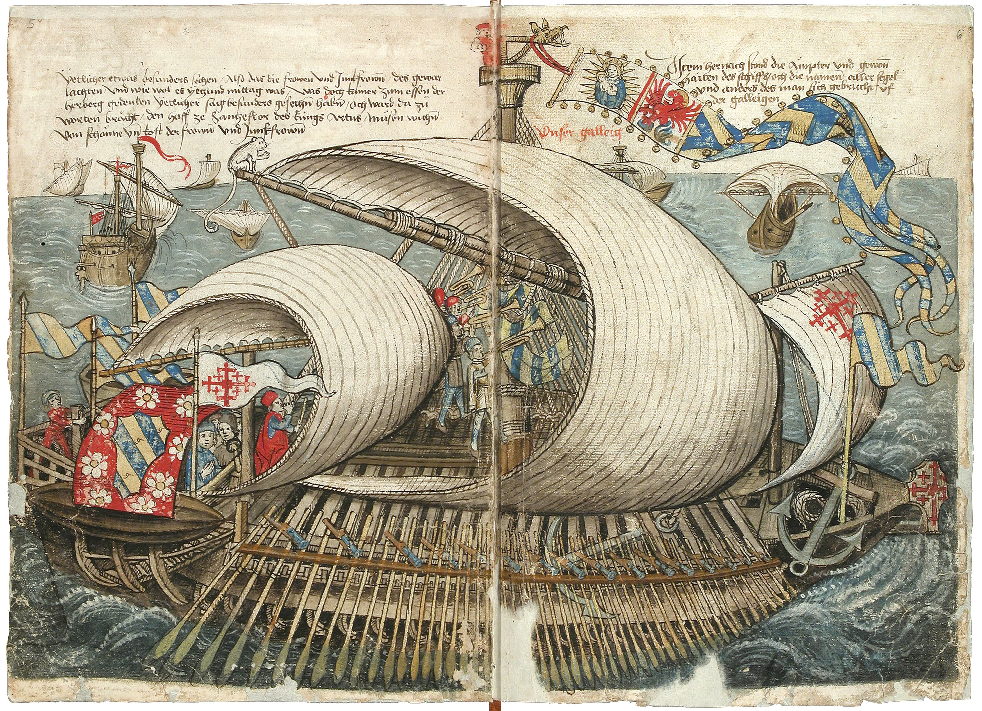 Konrad von Grünenberg Beschreibung der Reise von Konstanz nach Jerusalem Blatt 005v 006r