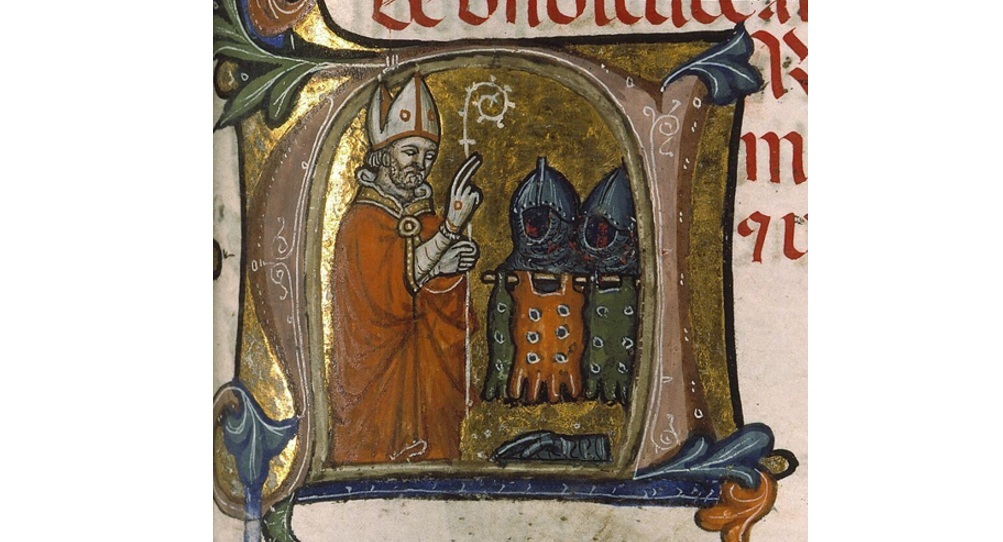 LMB Medieval bishop blessing armour