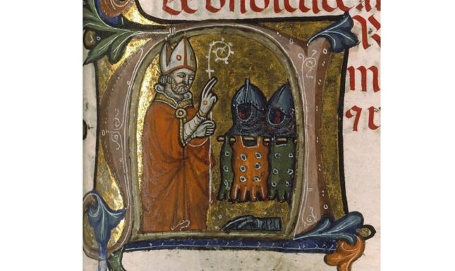 LMB Medieval bishop blessing armour