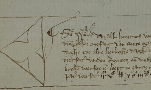 Lm B Medieval account book drawing hand 2