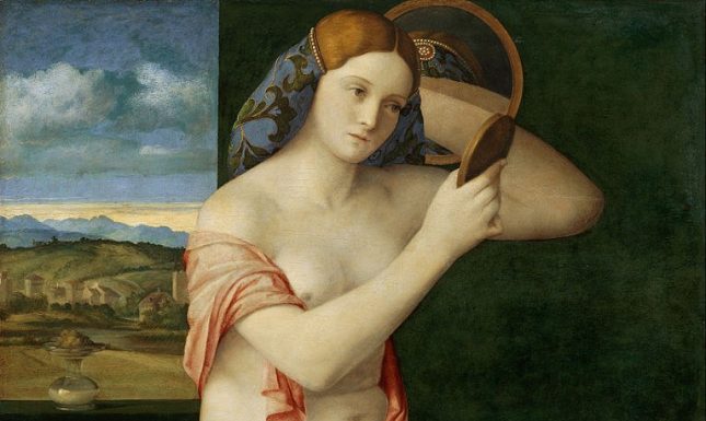 Specchio donna rinascimentale Bellini