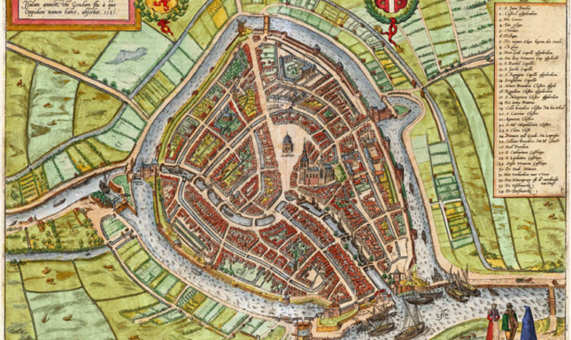 Stadsplattgerond gouda 17e eeuw