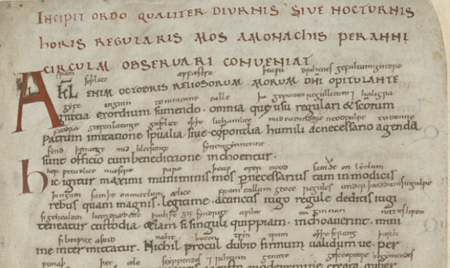 Stoffelblog Rule of St Benedict with OE gloss