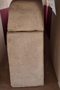 LMB Medieval graffiti on sarcophagus Willibrord