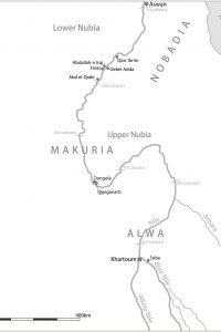 Map of Medieval Nubia