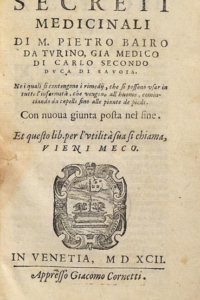Secreti Medicinali Pietro Bairo